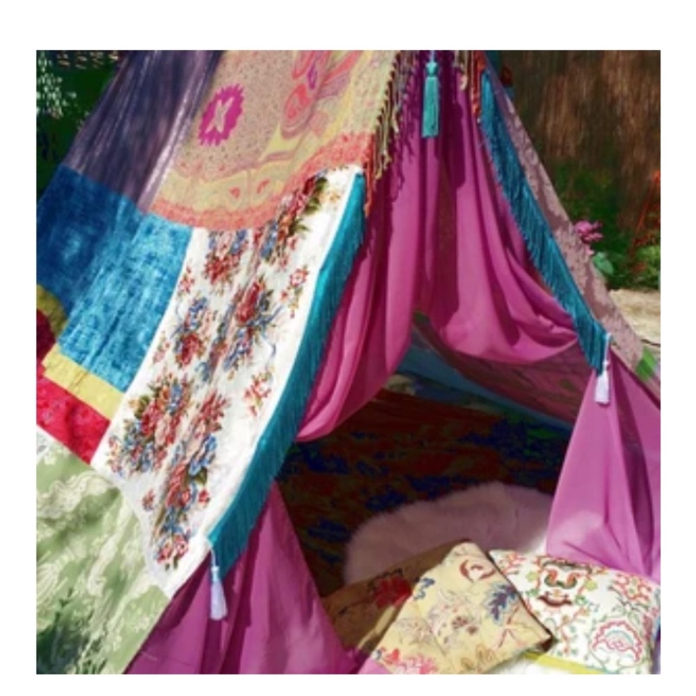 Boho / bohemian silk canopy & wedding / event tent, decor, backdrop. Hand made.